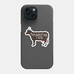 Happy Moo Year - New Year's funny, joke, pun, gift Phone Case