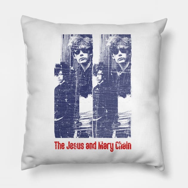 The Jesus & Mary Chain - - - Glitch Fan Art Pillow by unknown_pleasures