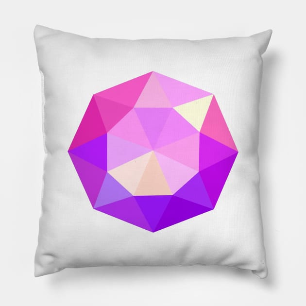 MINIMALIST LOW POLY RUBY Pillow by itsyaboifabian