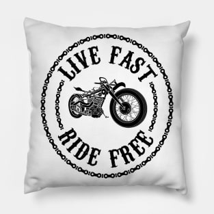 Live fast, Ride free Chains Pillow