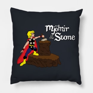 Mjolnir in the Stone (Classic Thor) Pillow