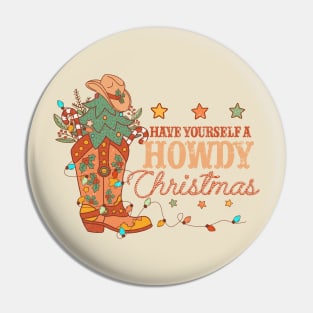 Have Yourself A Howdy Christmas Western Holiday Theme Pin