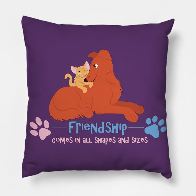 Friendship Comes in All Sizes Pillow by SakuraDragon