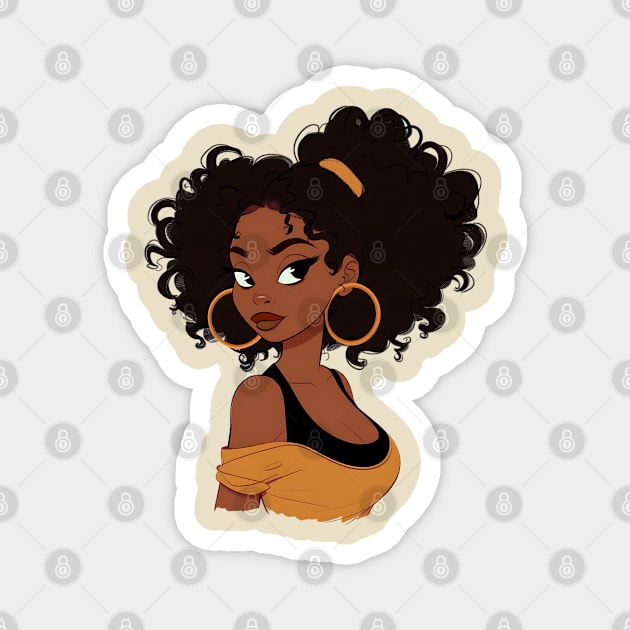 Black Girl, Black Women Magnet by UrbanLifeApparel