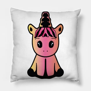 Cute Unicorn Pink Unicorn Pillow