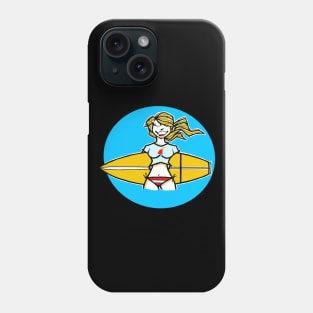 Surfer Girl Del Mar California Phone Case