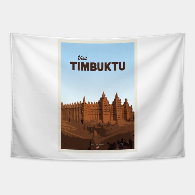 Visit Timbuktu Tapestry by Mercury Club