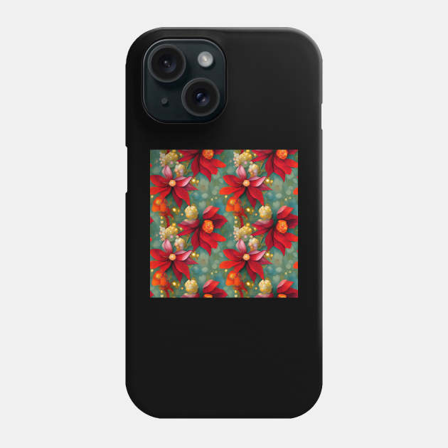 dreamy floral christmas Phone Case by Eleam Junie