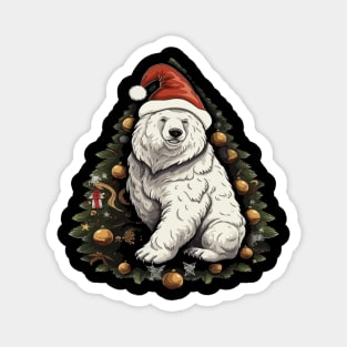 Polar Bear Christmas Magnet