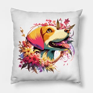 Harrier's Joyful Portrait, Perfect Mother's Day Dog Mom Gift Pillow