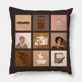 Fear and Loathing in Las Vegas Tribute: 9 Iconic Scenes Reimagined Pillow