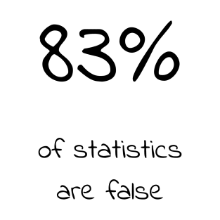 83% of statistics are false - Green T-Shirt