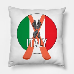 Cool Ski Flag of Italy Pillow