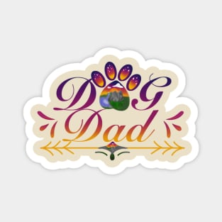 Dog Dad Sunset Magnet