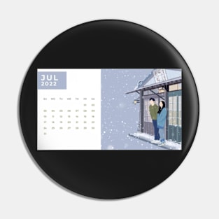 Calendar 2022 July with Korean Dramas Pin