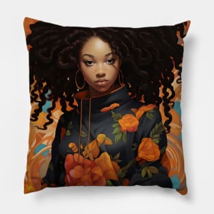 orange girl Pillow