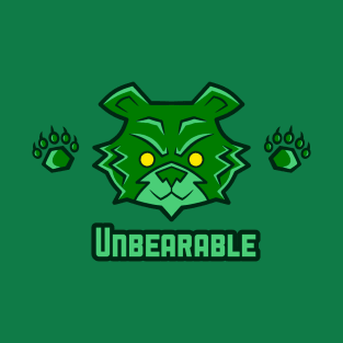 Green Unbearable - Green Bear With Claws T-Shirt