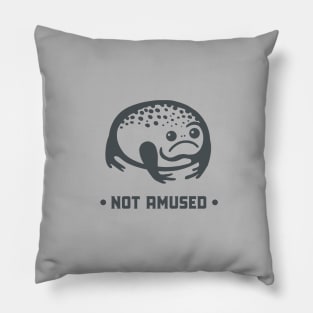 Black rain frog. Design for amfibian owners end lovers Pillow