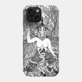 Biomech Baphomet Phone Case