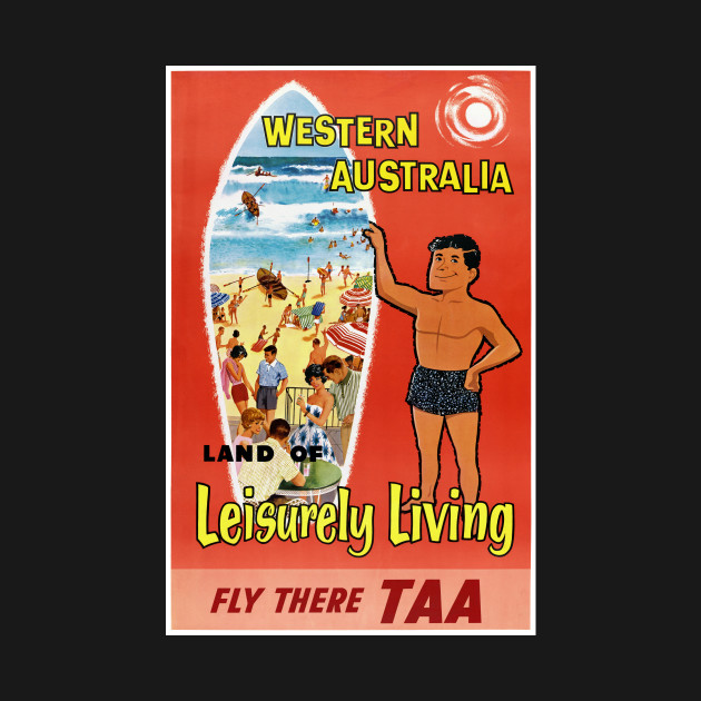 Vintage Travel Poster Western Australia - Australia - T-Shirt