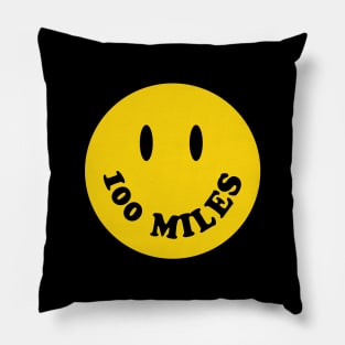 100 Miles Smiley Face Ultra Runner Pillow