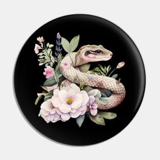 Snake with flowers Pin