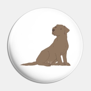 Brown Labrador Retriever Dog Pin