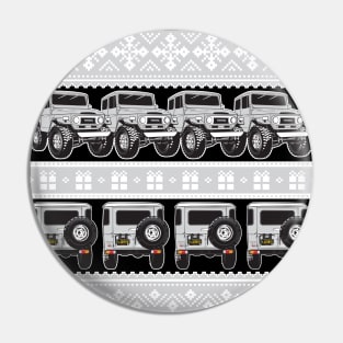 FJ40 Christmas Sweater in Silver Pin