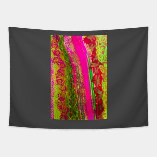 Pink-Lime Garden Tapestry