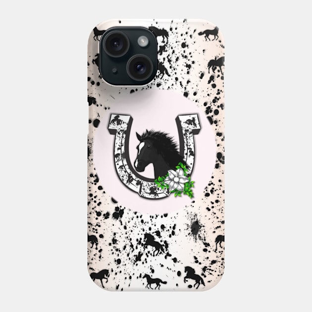 Horse Lovers Horseshoe Pattern Phone Case by KC Morcom aka KCM Gems n Bling aka KCM Inspirations