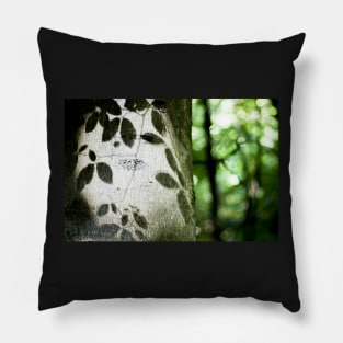 Beech tree leaf shadows Pillow