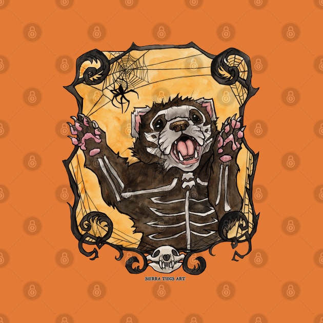 Halloween Ferret by SierraTiegsArt