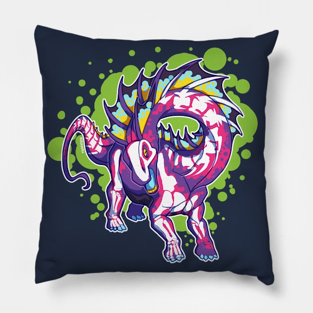 Radioactive Amargasaurus Pillow by KiRAWRa