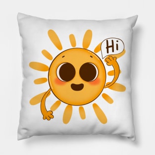 Sun salutation Sun says Hi Pillow