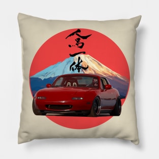 Red Mazda Miata/MX-5 - Mount Fuji Jinba Ittai Roadster Life Pillow