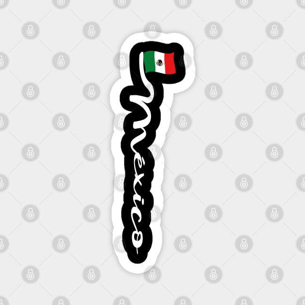 México lettering banner mexican pride country flag merch Magnet by T-Mex