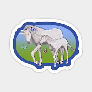 Mom and Baby Unicorns Magnet