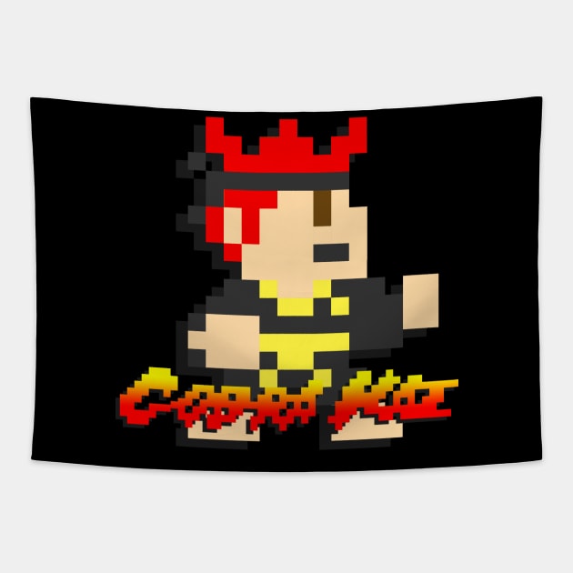 Cobra Kai Pixel Hawk Tapestry by coolpixels