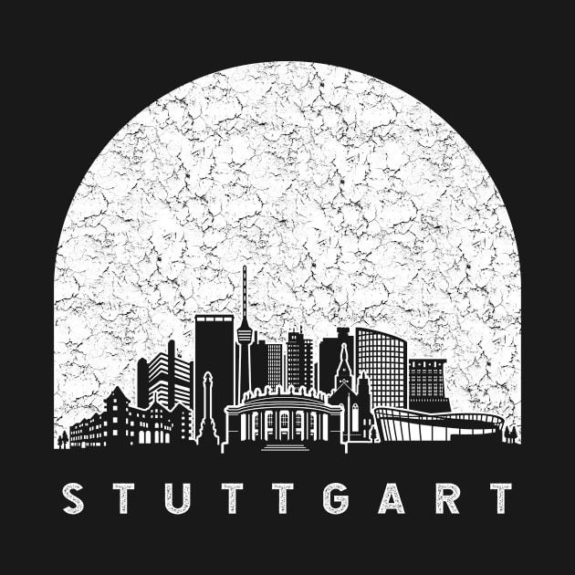 Stuttgart Germany Skyline by ThyShirtProject - Affiliate