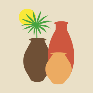 Boho Pots and Palm leaf T-Shirt