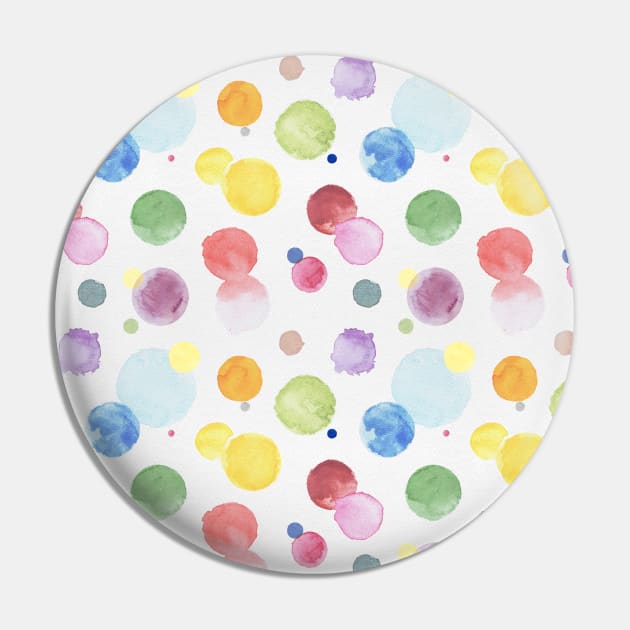 Watercolor Dots Pin by B&K