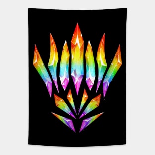 Rainbow pride crystals Tapestry