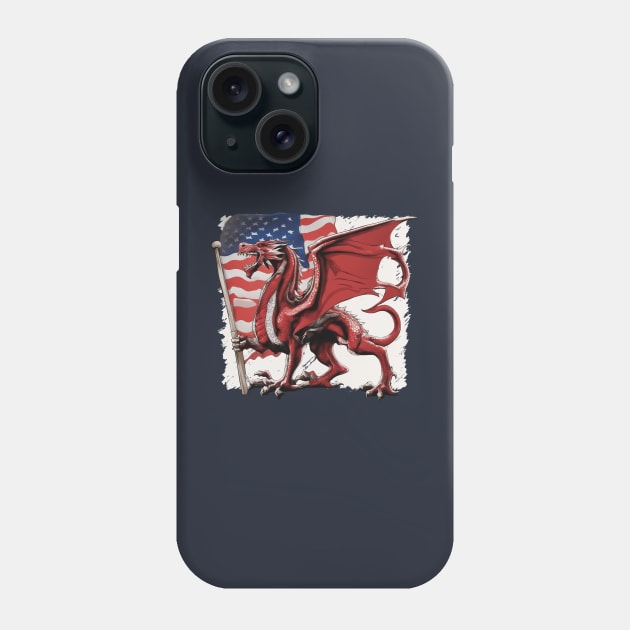 American Welsh, Welsh American, Cymru USA Phone Case by Teessential