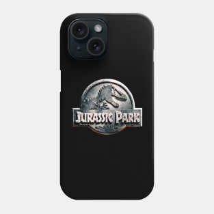 Jurassic Park stone engraved logo Phone Case