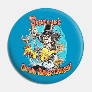 Svengoolie Burnin' Rubber Chicken Vintage Pin