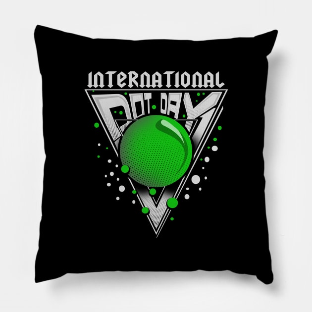 'Green Dot' Awesome International Dot Day Gift Pillow by ourwackyhome