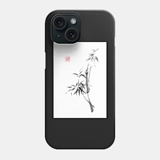 "Into the light" bamboo sumi-e painting Phone Case