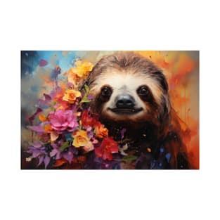 Flower Garden Sloth T-Shirt