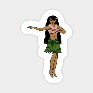 Aloha Tropical Dancing Girl Vacation Magnet