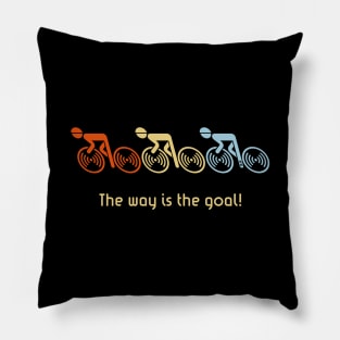 The Way Is The Goal! (3 Racing Cyclists / Bike / 3C) Pillow
